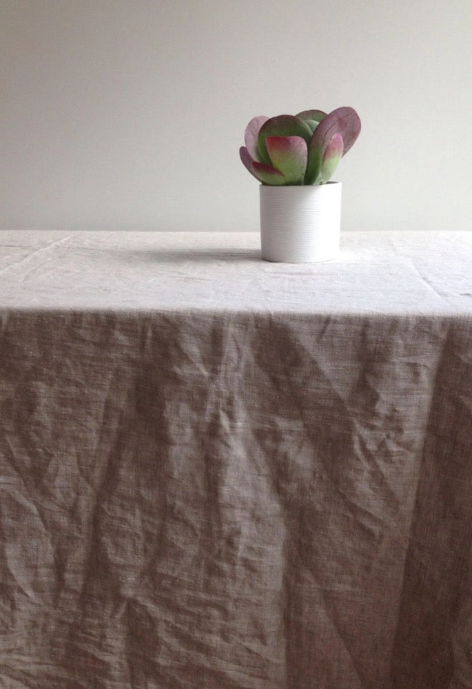 Extra wide linen tablecloth 90 x 85" (230x215cm) from sturdy natural linen Large linen tablecloth, large custom tablecloth, large rectangle